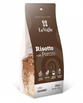 Risotto con Porcini senza glutine - 215g linea gourmet - Le Voglie - Primavera Foods