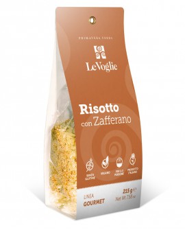 Risotto con Zafferano senza glutine - 215g linea gourmet - Le Voglie - Primavera Foods