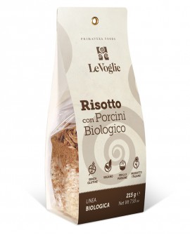 Risotto con Porcini Biologico senza glutine - 215g linea gourmet - Le Voglie - Primavera Foods