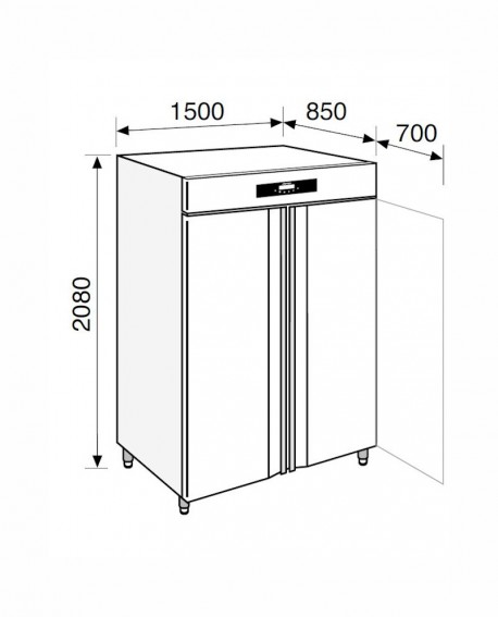 Armadio frigorifero Stagionatore 1500 INOX CARNE - STG MEAT 1500 INOX - Refrigerazione - Everlasting