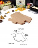 Tagliere in legno a forma di regione Abruzzo - dimensione 29.8 x 34.5 - Elga Design