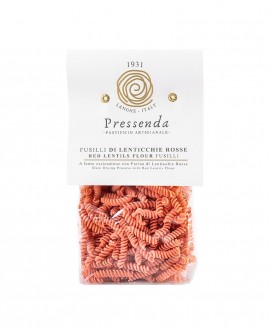 Fusilli di Lenticchie Rosse - 250g in busta - 100% con farina di lenticchie rosse - Pressenda pastificio artigianale